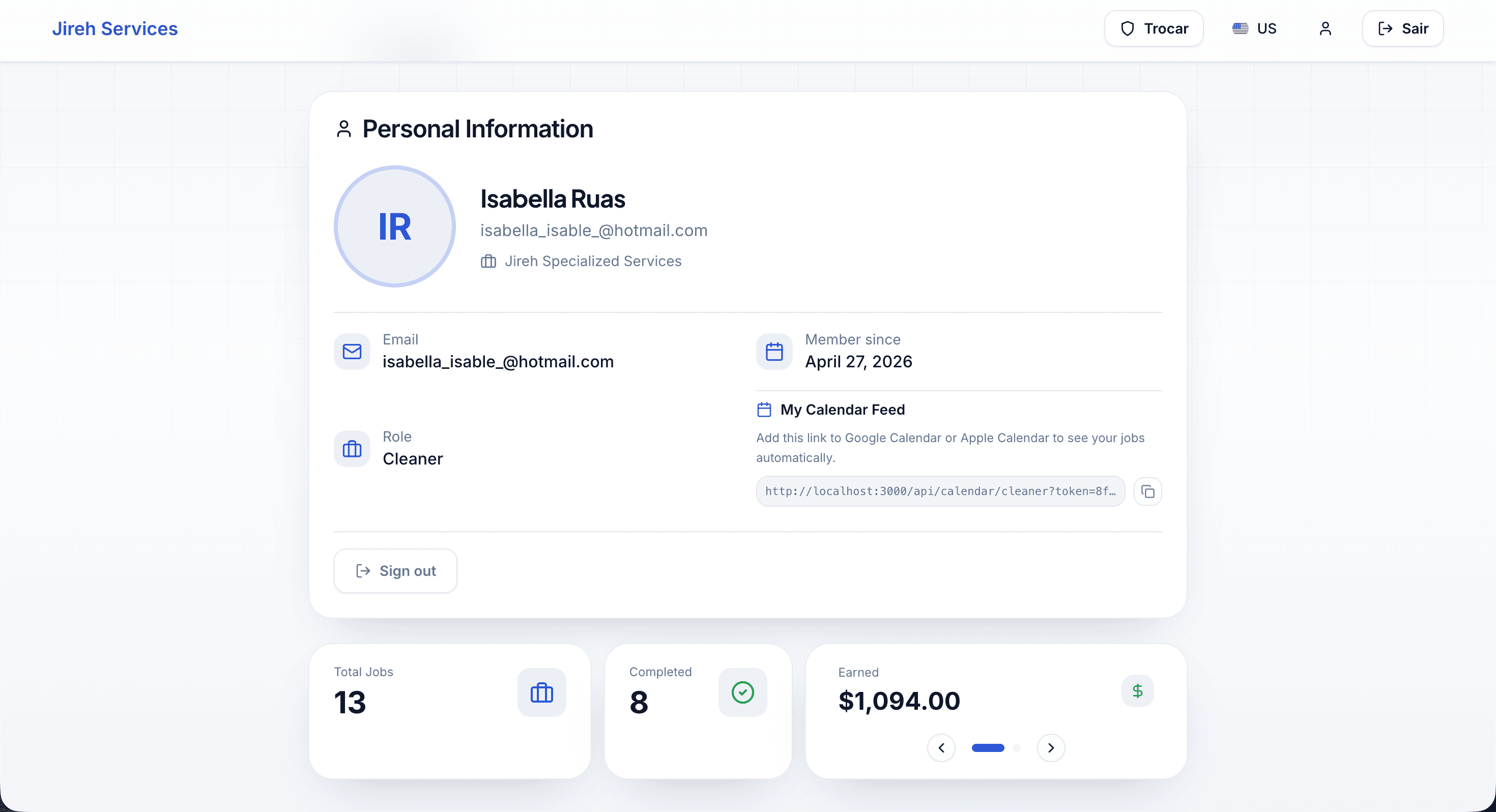 Cleaner app profile